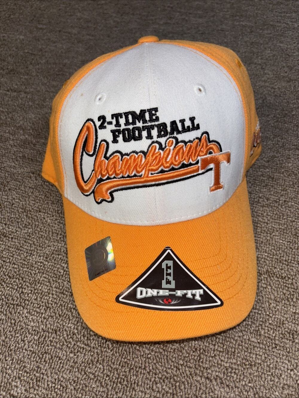 Tennessee VOLS 1998 2 Time Champions Hat Fitted One Size Fits 7 1/8 NWOT